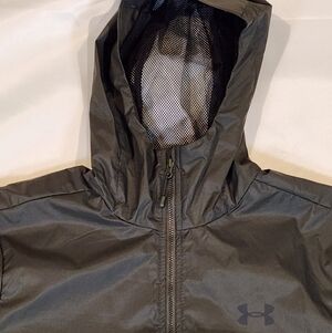 Under Armour Men's Neon Green Storm Forefront Zip-Up Hooded Rain Jacket Size S